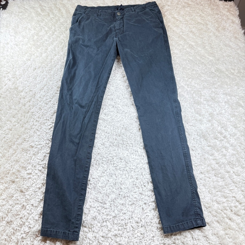 Good Man Brand Slim Fit Chinos Pants Men's 34 Navy Casual Preppy Academia Work